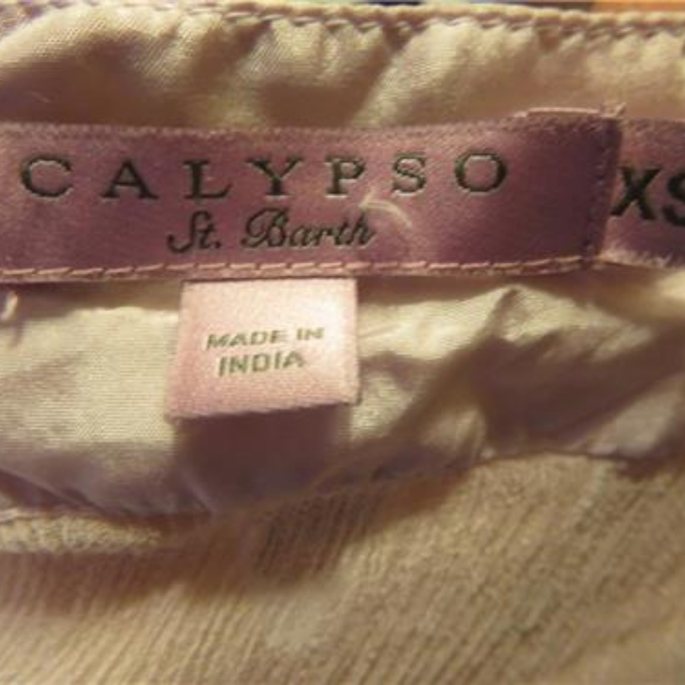 CALYPSO ST. BARTH SILK PINK SHEER  TOP XS * - Picture 4 of 4